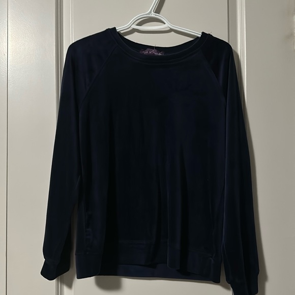 Navy Suede Sweater - Picture 1 of 1